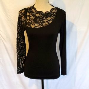 Black lace top